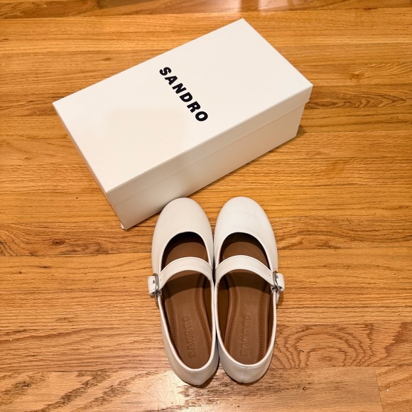 Sandro Shoes - Sandro Shiny Leather Ballet Flats